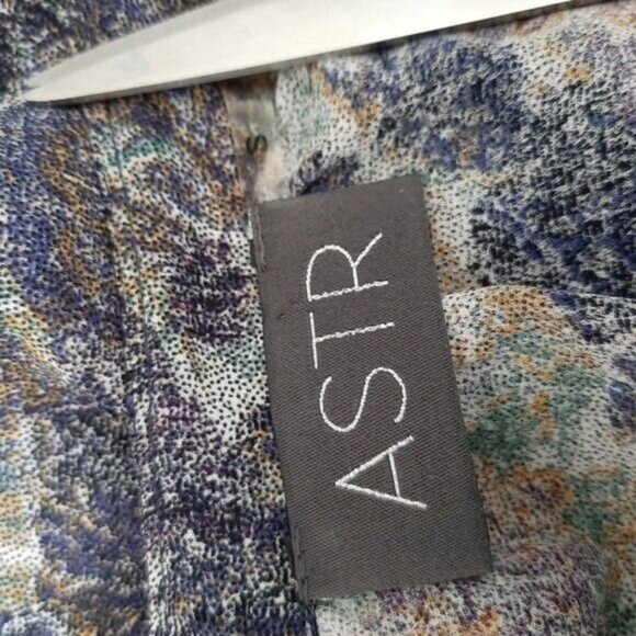 ASTR Flowy Sheer Hi-low Hem Floral Long Sleeve Top Sz S - Picture 7 of 8